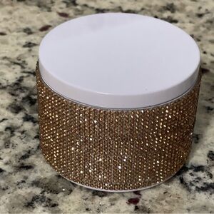 Gold Rhinestone Beaded Candle